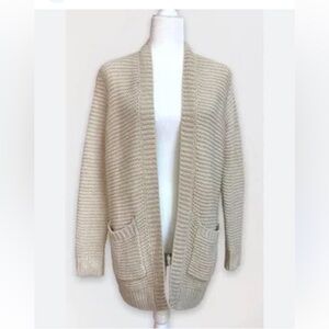 2/$30 Forever 21 woven textured cream and gold cardigan size small must bundle